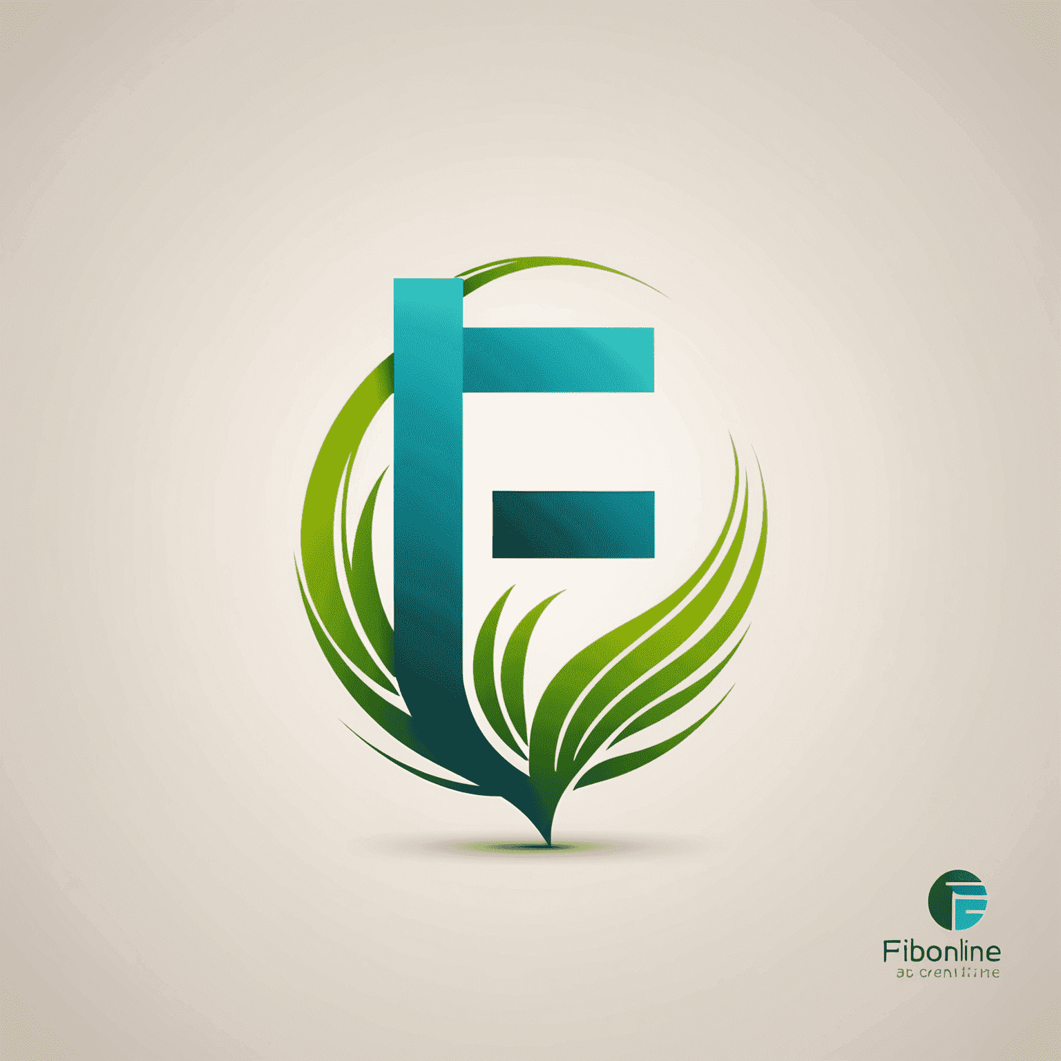 Logo Fibonline - stylizované písmeno F s grafickým prvkem připomínajícím rostoucí graf