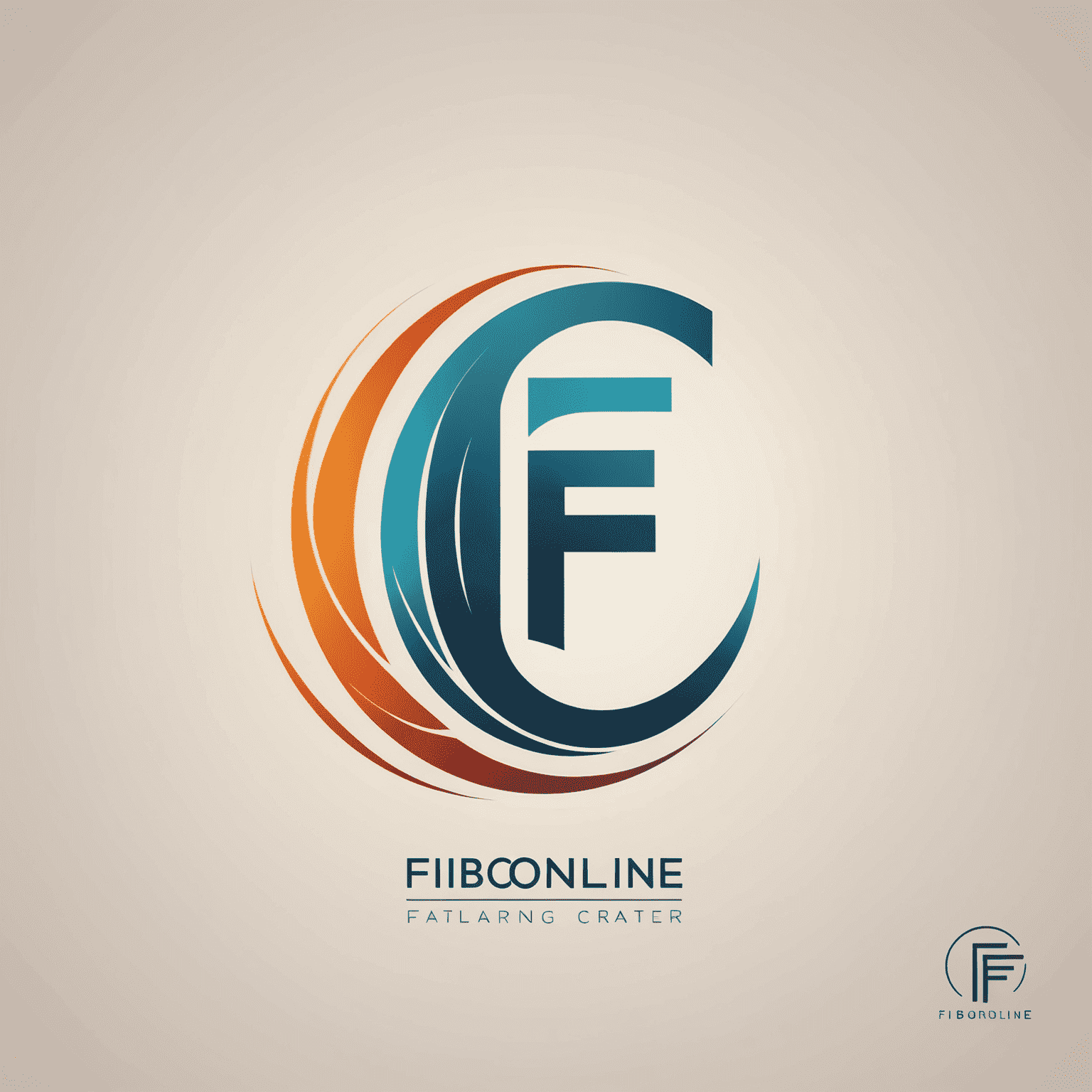 Logo Fibonline - stylizované písmeno F s grafickým prvkem připomínajícím rostoucí graf