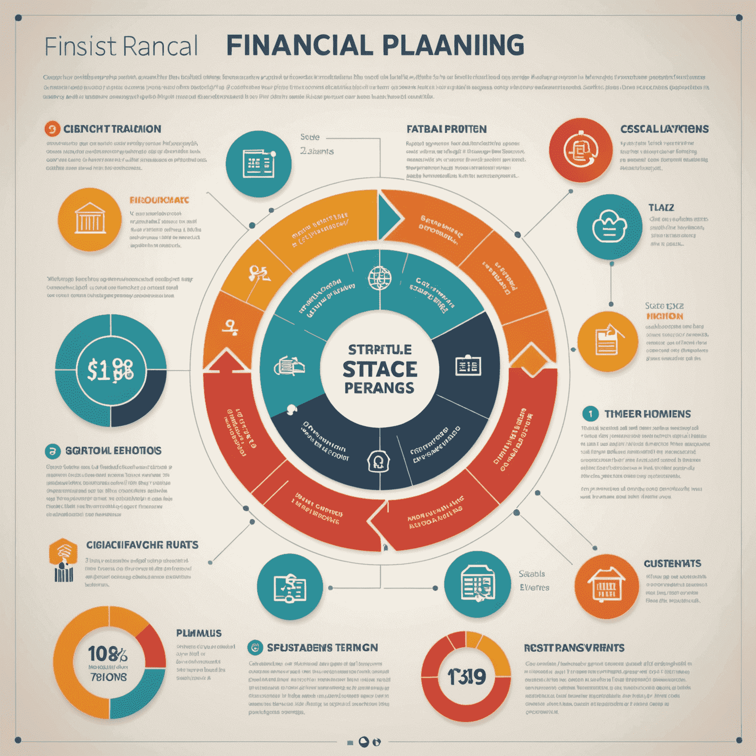 Infografika zobrazující klíčové kroky finančního plánování pro startupy